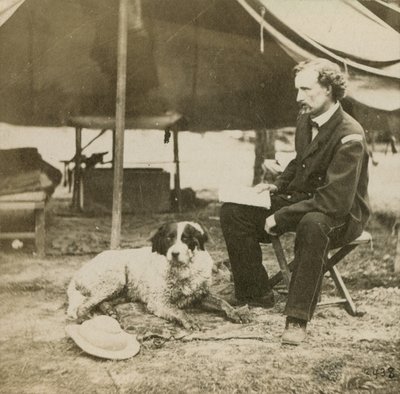General Custer (1839-76) ved hans hovedkvarter, ca. 1864 af Mathew B. Brady