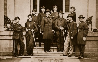 General O. B. Wilcox og Stab, 1861-65 af Mathew B. Brady