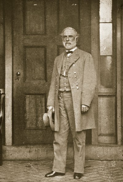 General Robert E. Lee stod uden for sit hus i Richmond, april 1865 af Mathew B. Brady