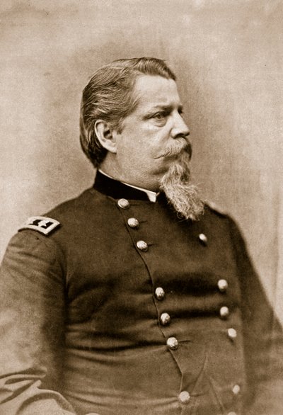 General Winfield Scott Hancock, 1861-65 (sepiafoto) af Mathew B. Brady