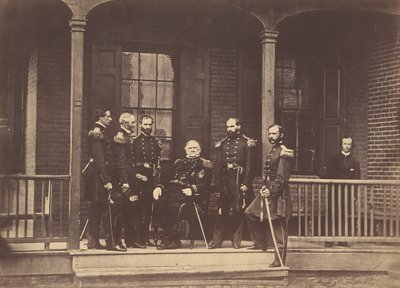 Generalløjtnant Scott, general-in-chief U.S. Army, & Staff, 6. september 1861. af Mathew Brady