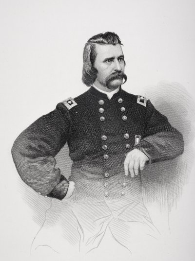 Portræt af John Alexander Logan (1826-86) (litho) af Mathew B. Brady