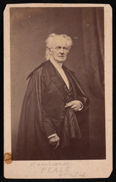 Portræt af Rembrandt Peale 1778-1860, før 1860. af Mathew Brady
