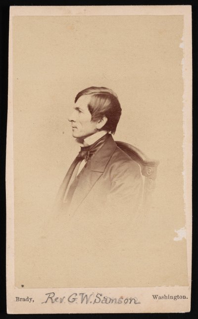 Portræt af pastor George Whitefield Samson 1819-1896, før 1896. af Mathew Brady