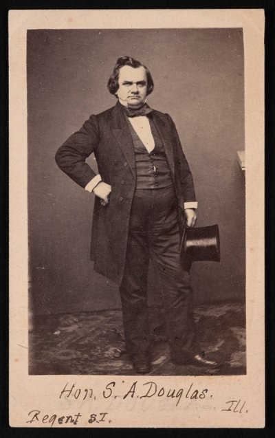 Portræt af Stephen Arnold Douglas 1813-1861, før 1861. af Mathew Brady