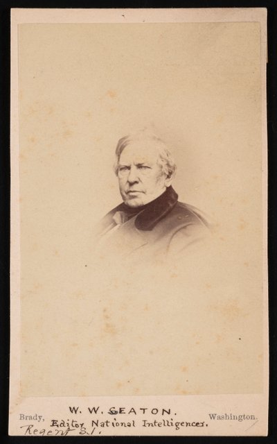Portræt af William Winston Seaton 1785-1866, før 1866. af Mathew Brady