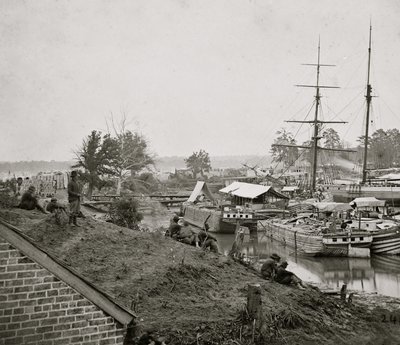 Det Hvide Hus lander på Pamunkey, 1862 af Mathew B. Brady