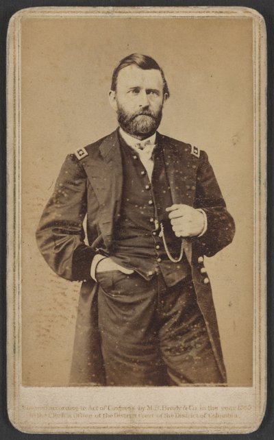 Generalmajor Ulysses S. Grant, officer i den føderale hær af Mathew and studio Brady
