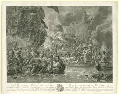 Det hollandske raid på Medway og tilfangetagelsen af Royal Charles, 1667 af Mathias de Sallieth