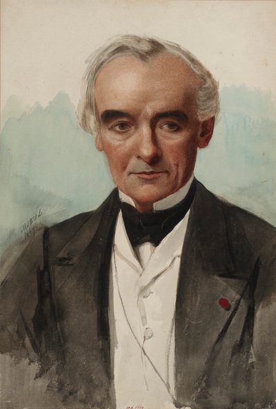 Portræt af forfatteren Prosper Mérimée 1803-1870, 1869. af Mathilde Bonaparte