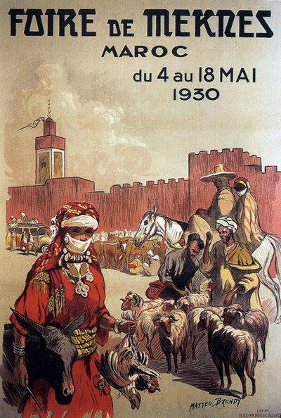 Plakat til messen i Meknes, Marokko af Matteo Brondy