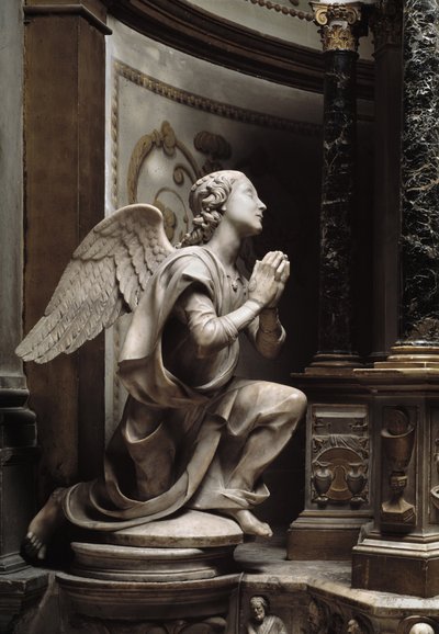Angel in Adoration Marmorskulptur af Matteo Civitali (1436-1501) af Matteo Civitali