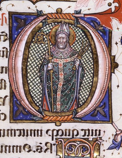 Sankt Ambrosius - (miniature, ca. 1492-1523) af Matteo da Milano