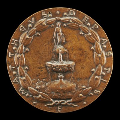 Springvand overgivet af en nøgen mandsfigur [omvendt], ca. 1446. af Matteo di Andrea de Pasti