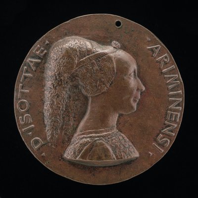 Isotta degli Atti, 14321433-1474, elskerinde 1446, derefter hustru efter 1453, af Sigismondo Malatesta [obv. af Matteo di Andrea de Pasti