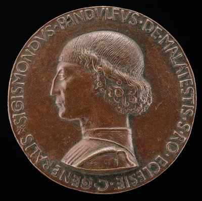 Sigismondo Pandolfo Malatesta, 1417-1468, herre over Rimini og Fano [forside], 1446. af Matteo di Andrea de Pasti