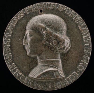 Sigismondo Pandolfo Malatesta, 1417-1468, herre over Rimini og Fano [forside], 1446. af Matteo di Andrea de Pasti