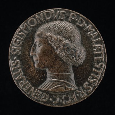Sigismondo Pandolfo Malatesta, 1417-1468, herre over Rimini og Fano [forside], 1446. af Matteo di Andrea de Pasti