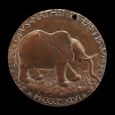 Malatesta-elefanten på en eng [omvendt], 1446. af Matteo di Andrea de Pasti