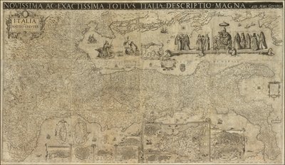 1630-kort over Italien af Matthaeus Greuter, udgivet i 1657 af Stefano Scolari af Matthaus Greuter