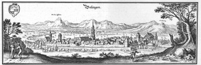 Balingen - uddrag fra Topographia Sueviae (Schwaben) af Matthaus Merian