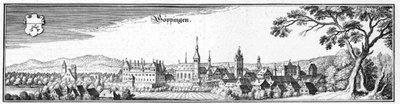 Göppingen - uddrag fra Topographia Sueviae (Schwaben) af Matthaus Merian