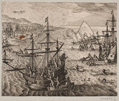 Hvordan de vilde folk besejredes af Matthäus Merian d.Æ.