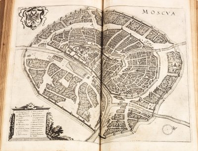 Kort over Moskva. Fra: Newe Archontologia cosmica af Johann Ludwig Gottfried, 1646. af Matthaus the Elder Merian