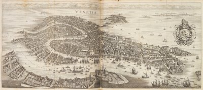 Panorama over Venedig. Fra Newe Archontologia cosmica af Johann Ludwig Gottfried, 1646. af Matthaus the Elder Merian