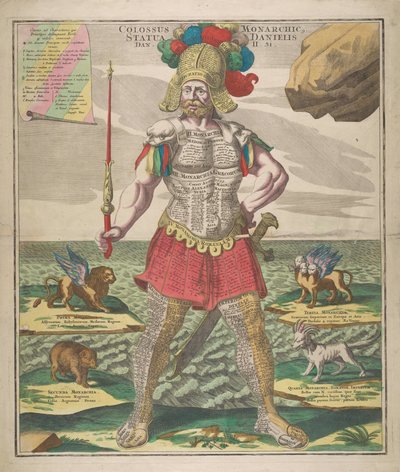 Colossus Monarchic Statue af Daniel, 1730. af Matthaeus Seutter