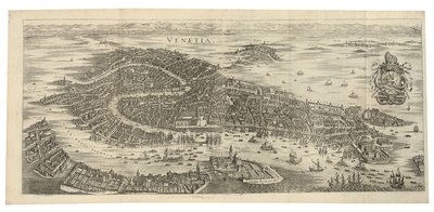 Folding panorama of Venice, 1688, printed c.1700dani af Matthaus Merian