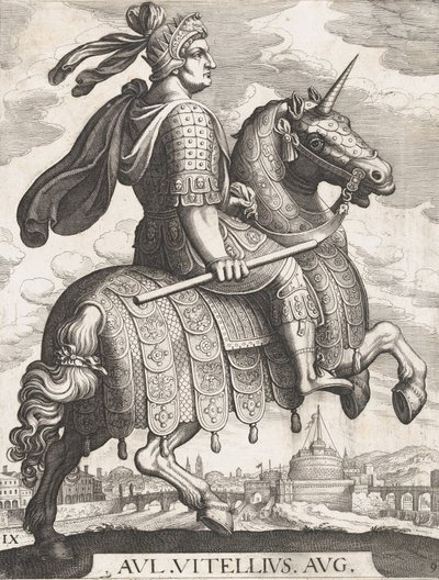 Tavle 9: Kejser Vitellius til hest, fra 