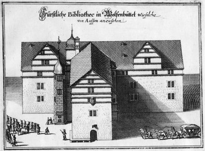 Herzog August Bibliotek i Wolfenbüttel, mellem 1655 og 1660 af Matthaus the Elder Merian