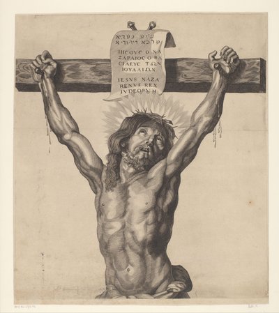 Kristus på korset Serie af Ecce Homo, Kristus korsfæstede, Jomfru Maria og Evangelisten Johannes (serietitel) af Mattheus Borrekens