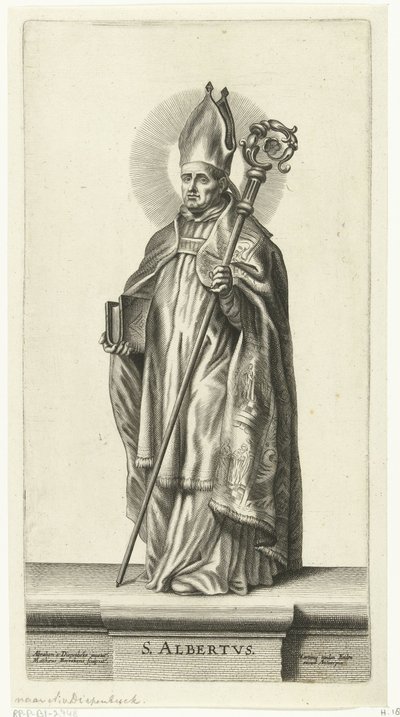 Sankt Albert S. Albertus (titel på objekt) Saints (serietitel) af Mattheus Borrekens
