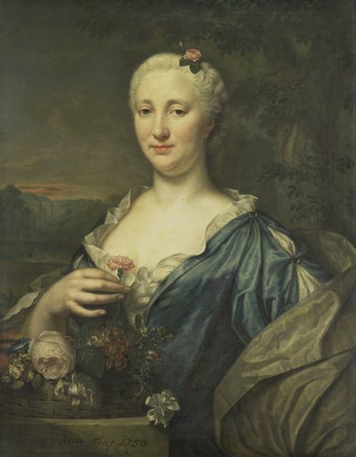 Portræt af Agnes Margaretha Albinus, Hustru til Coenraad van Heemskerck af Mattheus Verheyden