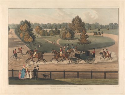 Træner: Hans Majestæt Kong George IV. Rejser - Se Hyde Park. af Matthew Dubourg