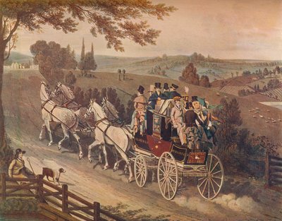 Scenecoach, 1822 af Matthew Dubourg