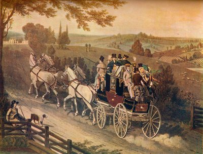 Scenecoach, c1800-tallet af Matthew Dubourg