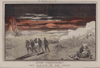 Efter Weissenburg! eller Rhinens høst (farve litho) af Matthew