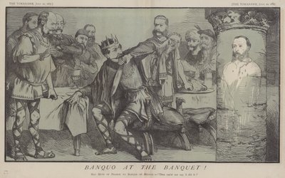 Banquo at the Banket (farve litho) af Matthew