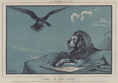 Kom hvis du tør! (farve litho) af Matthew