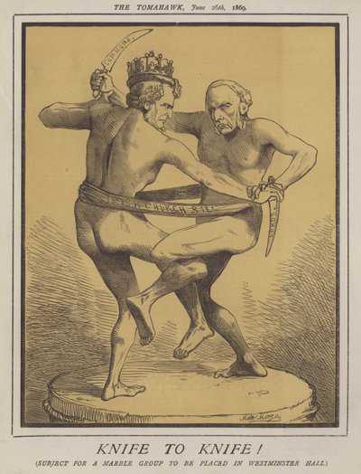 Kniv til kniv! (farve litho) af Matthew