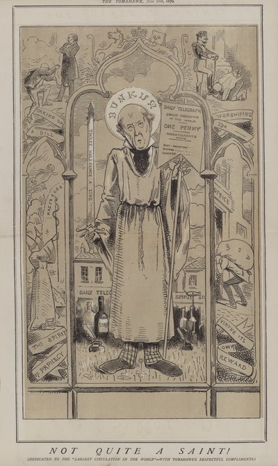 Ikke helt en helgen! (farve litho) af Matthew