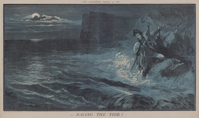 Racing the Tide! (farve litho) af Matthew