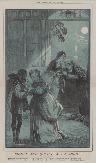 Romeo og Julie A La Mode (farve litho) af Matthew