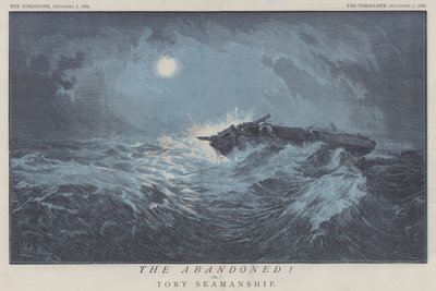 De forladte! eller Tory Seamanship (farve litho) af Matthew