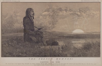 Den franske Memnon eller Venter på krig (farve litho) af Matthew
