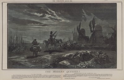 Den moderne Quixote! (farve litho) af Matthew