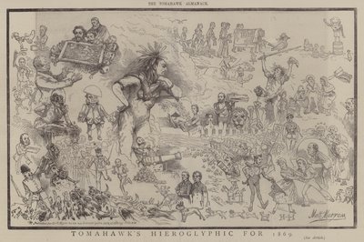 Tomahawks Hieroglyphic for 1869 (farve litho) af Matthew